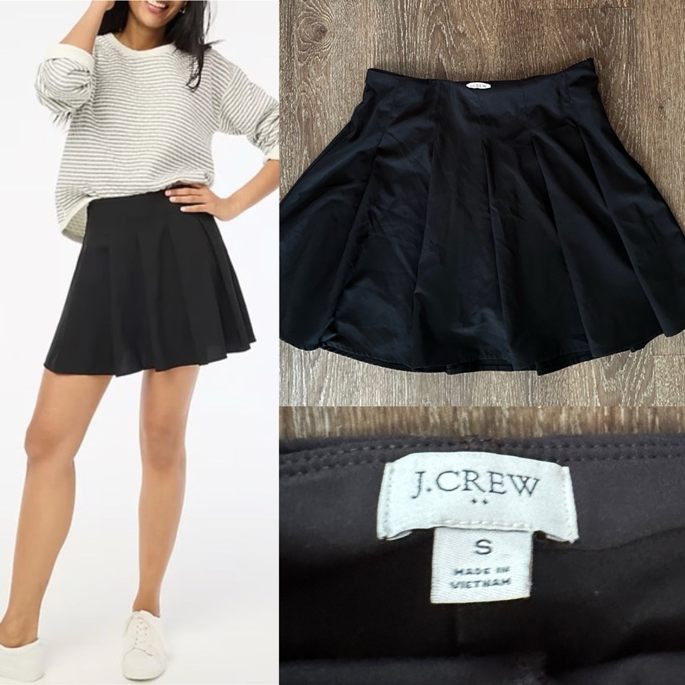J. Crew Black Pleated Activewear Skort EUC SizeS S Small